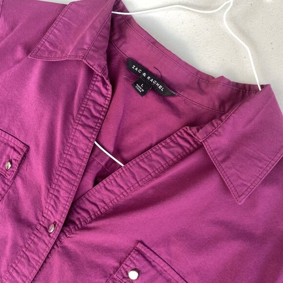 Purple Button-Up Blouse - Picture 4 of 4